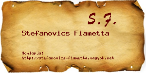 Stefanovics Fiametta névjegykártya